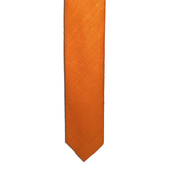 Men’s Hermes skinny orange tie